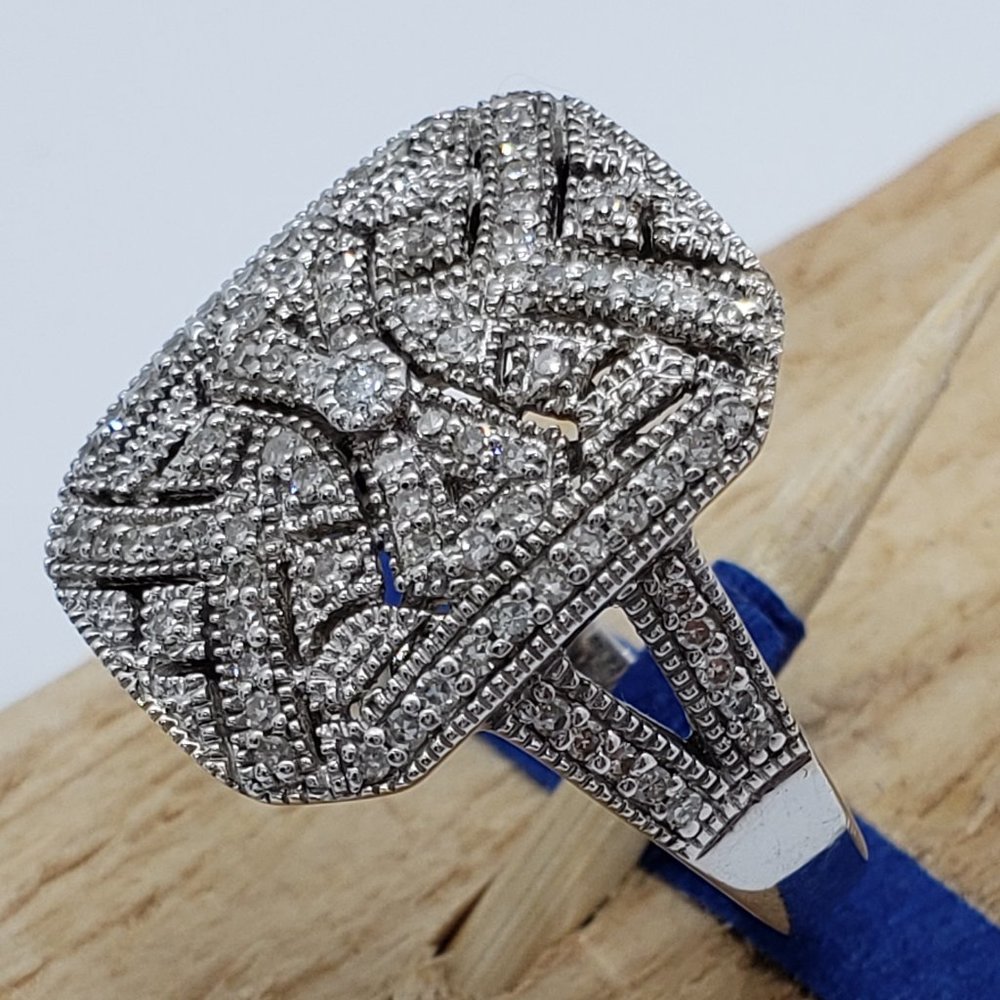 925 Silver Ring With Diamonds - image 8